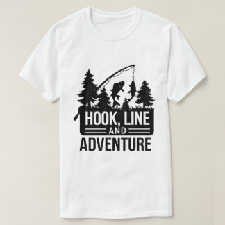Illustration av fiskepilj och fångst utomhus t shirt