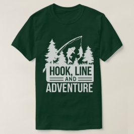 Illustration av fiskepilj och fångst utomhus t shirt