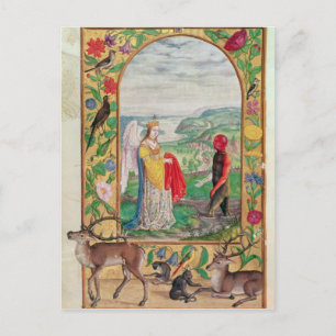 Illustration av fjärde stycket vykort