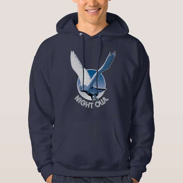 Illustration av flygfåglar - Nattens Uggla Hoodie (Framsida)