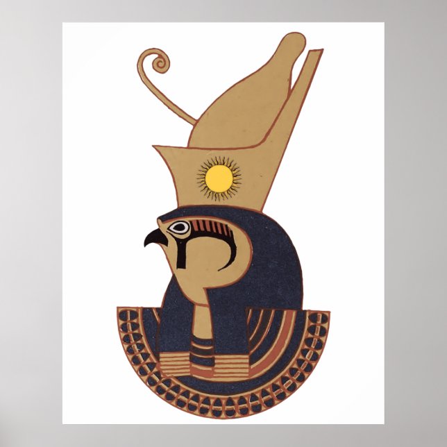 Illustration av forntida egyptisk Horus-gud Poster (Framsidan)