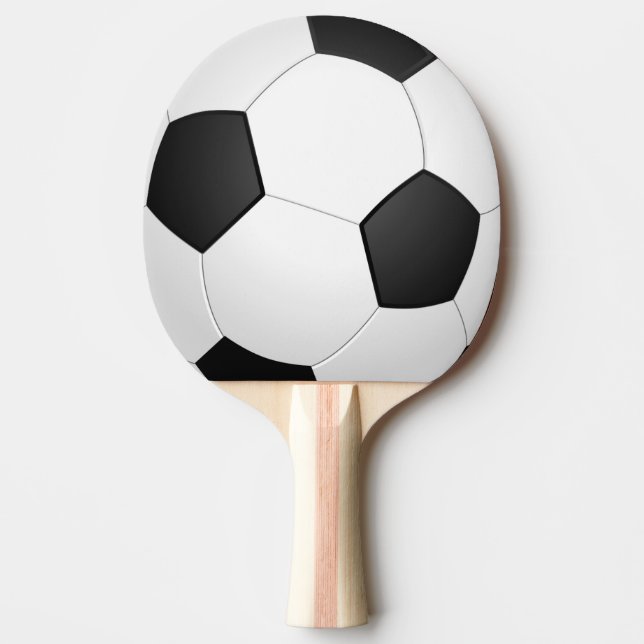 Illustration av fotboll med fotboll med fotingång  pingisracket (Framsidan)