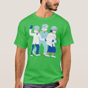 Illustration av Frontline Doktor Nurse som soldate T Shirt