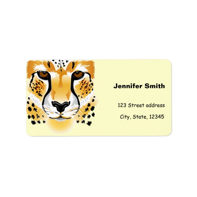 illustration av fuktens huvud adressetikett (Framsidan)