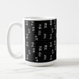 Illustration av ge’ez-siffror – traditionell etiop kaffemugg