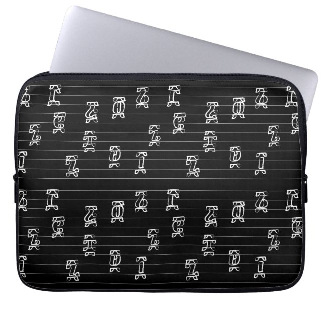 Illustration av ge’ez-siffror – traditionell etiop laptop fodral (Framsidan)