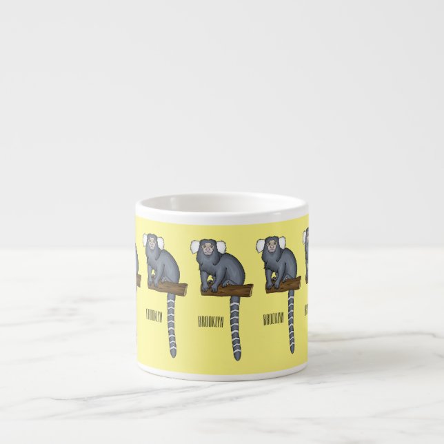 Illustration av gemensam marmoset tecknad espressomugg (Framsidan)