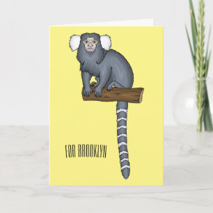 Illustration av gemensam marmoset tecknad kort