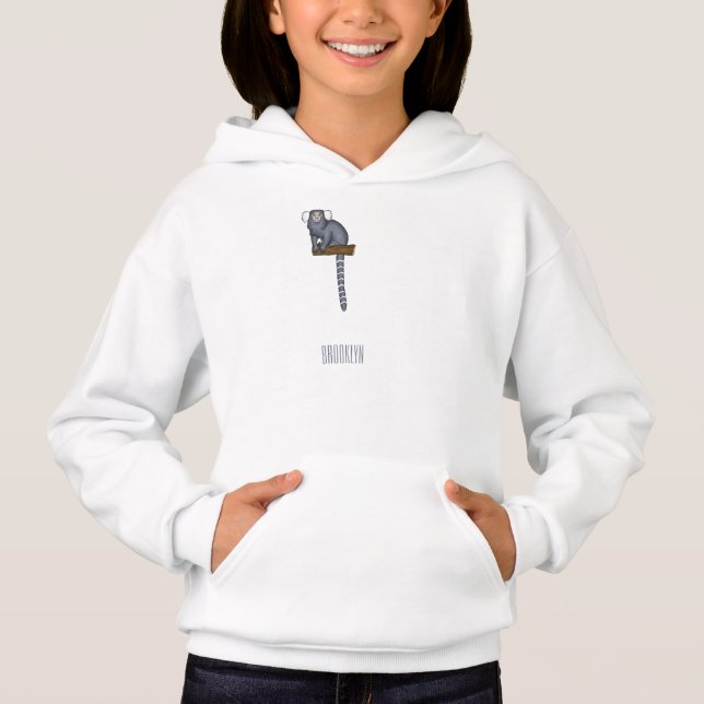 Illustration av gemensam marmoset tecknad t shirt (Framsida)