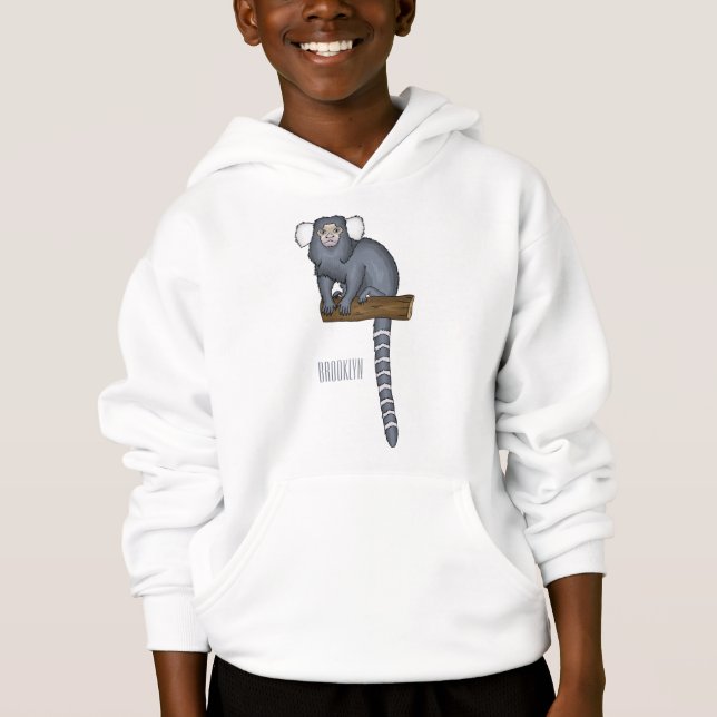 Illustration av gemensam marmoset tecknad t shirt (Framsida)