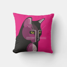 Illustration av geometrisk katt kudde