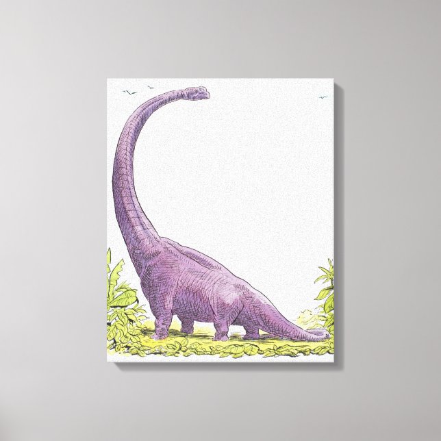 Illustration av Giraffatitan dinosaur Canvastryck (Framsida)
