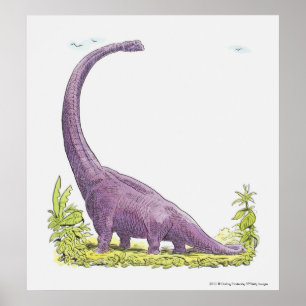 Illustration av Giraffatitan dinosaur Poster