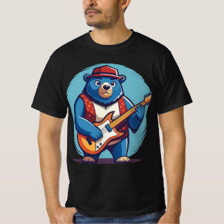 Illustration av gitarr för uppspelning av coola t shirt
