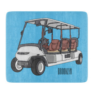 illustration av golfkart/golfbuggy-tecknad