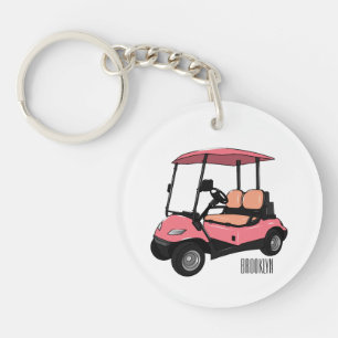 illustration av golfkart/golfbuggy-tecknad