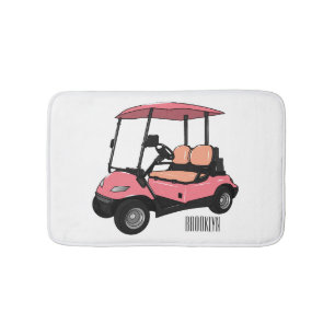 illustration av golfkart/golfbuggy-tecknad badrumsmatta