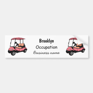 illustration av golfkart/golfbuggy-tecknad bildekal