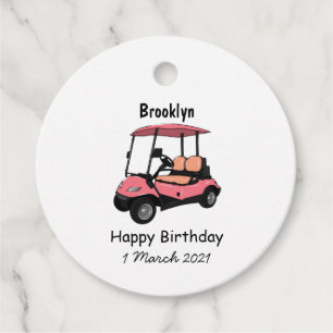 illustration av golfkart/golfbuggy-tecknad gåvor etiketter