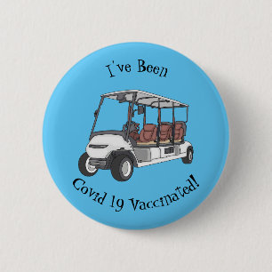 illustration av golfkart/golfbuggy-tecknad knapp