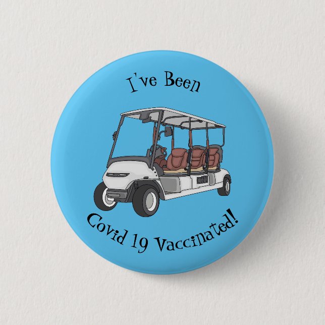 illustration av golfkart/golfbuggy-tecknad knapp (Framsida)