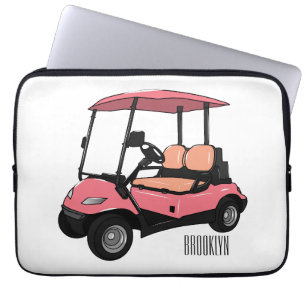 illustration av golfkart/golfbuggy-tecknad laptop fodral