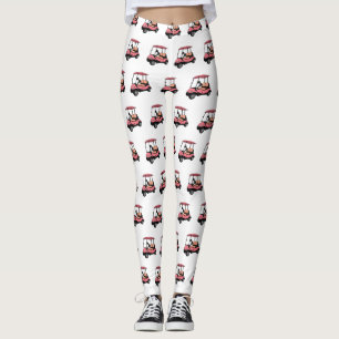 illustration av golfkart/golfbuggy-tecknad leggings