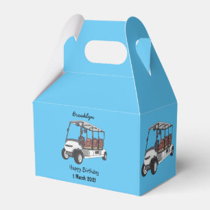 illustration av golfkart/golfbuggy-tecknad presentaskar