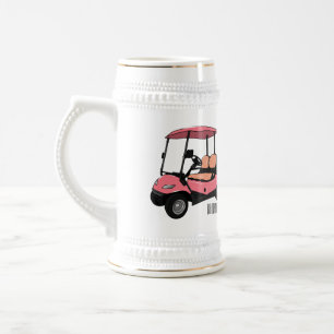 illustration av golfkart/golfbuggy-tecknad sejdel