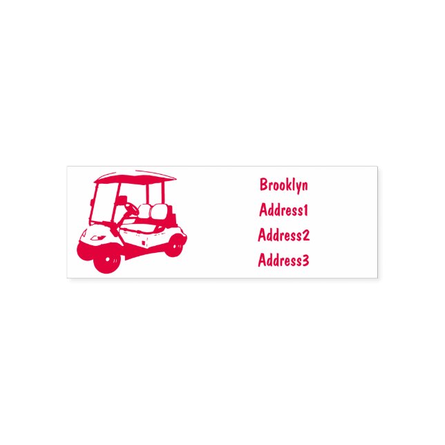 illustration av golfkart/golfbuggy-tecknad självfärgande stämpel (Design)