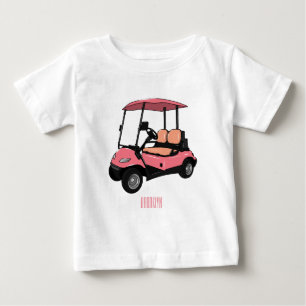 illustration av golfkart/golfbuggy-tecknad t shirt