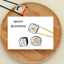 Illustration av grattis på födelsedagen Sushi Roll