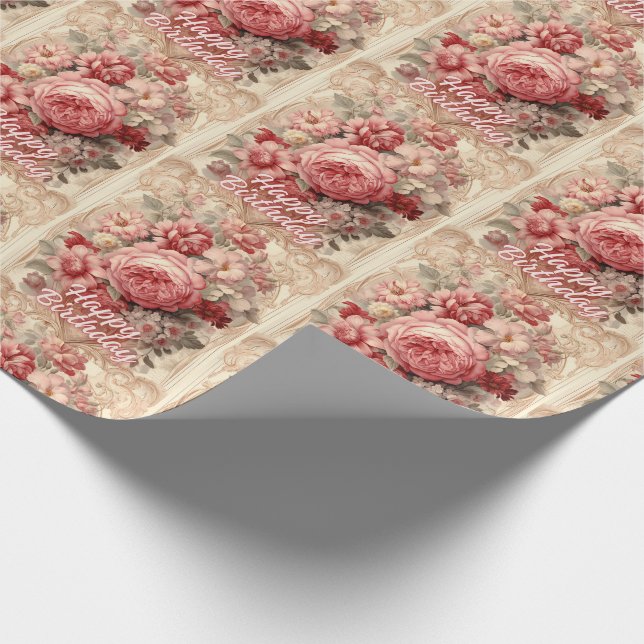Illustration av grattis på födelsedagen Victorian  Presentpapper (Hörn)