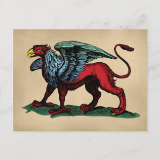 Illustration av Griffin-Vintage Vykort