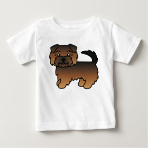 Illustration av Grizzle Norfolk Terrier Hund T-shirt