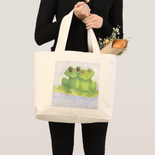 Illustration av groda Älskare Jumbo Tygkasse