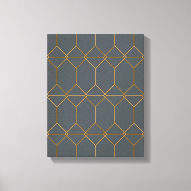 illustration av grönt, gyllene, enkla, reflekteran canvastryck (Framsida)