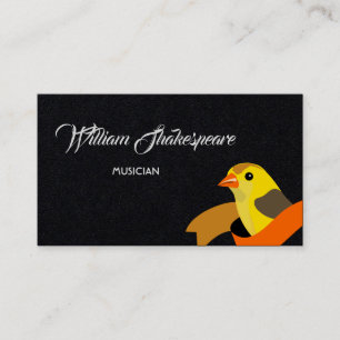 Illustration av gult Bird Finch Visitkort