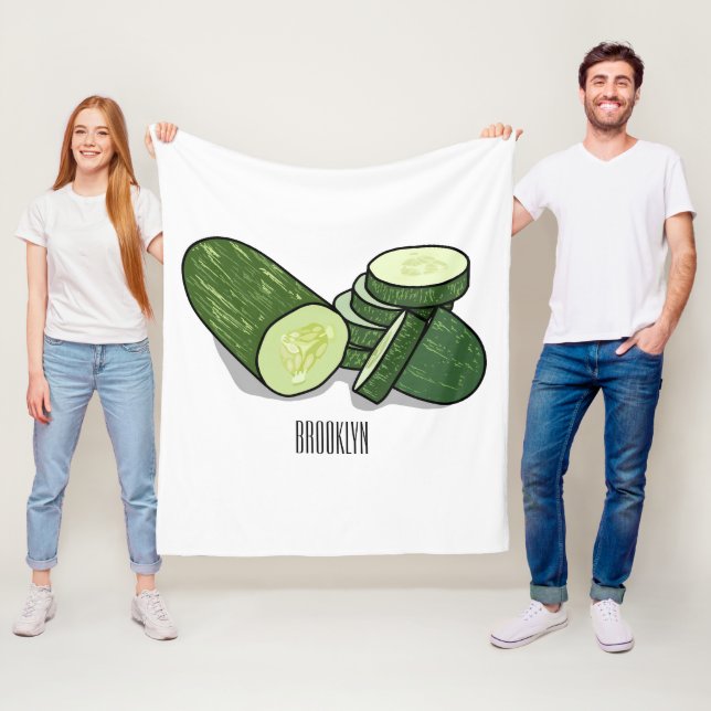 illustration av gurkens tecknad fleecefilt (På plats)