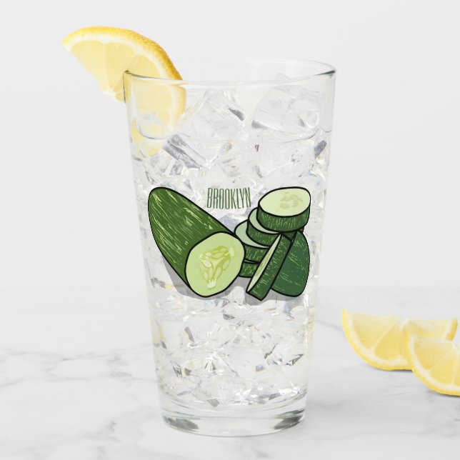 illustration av gurkens tecknad glaskopp (Framsida Ice)