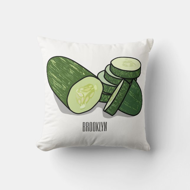 illustration av gurkens tecknad kudde (Framsida)