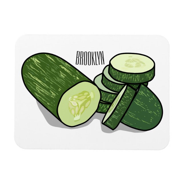 illustration av gurkens tecknad magnet (Horisontell)
