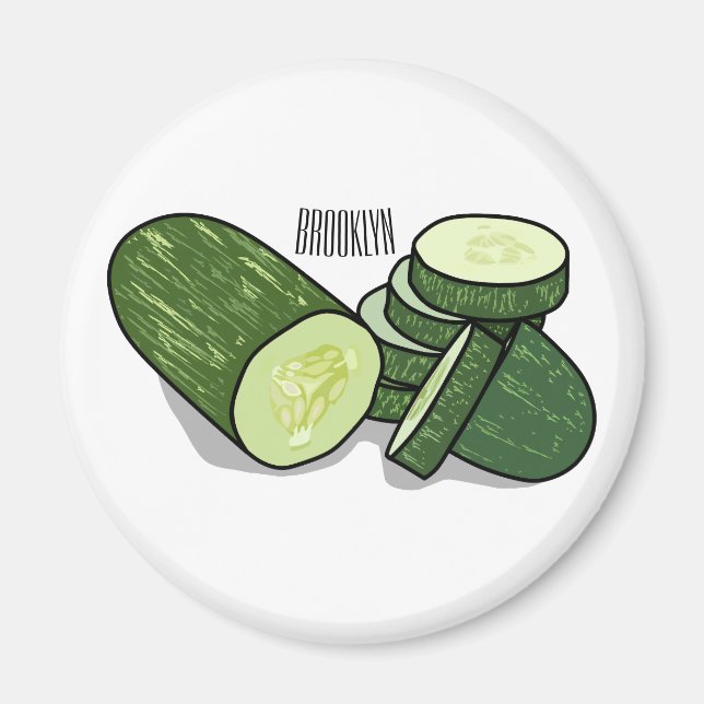 illustration av gurkens tecknad magnet (Framsidan)