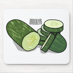 illustration av gurkens tecknad musmatta