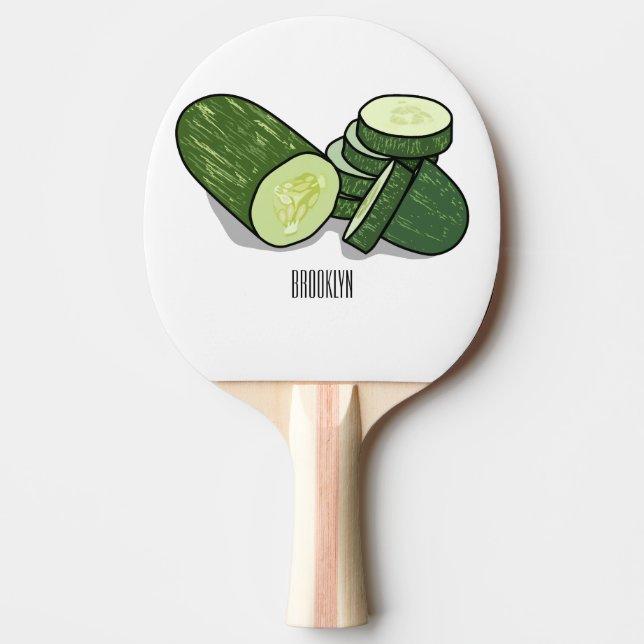 illustration av gurkens tecknad pingisracket (Framsidan)