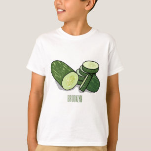 illustration av gurkens tecknad t shirt