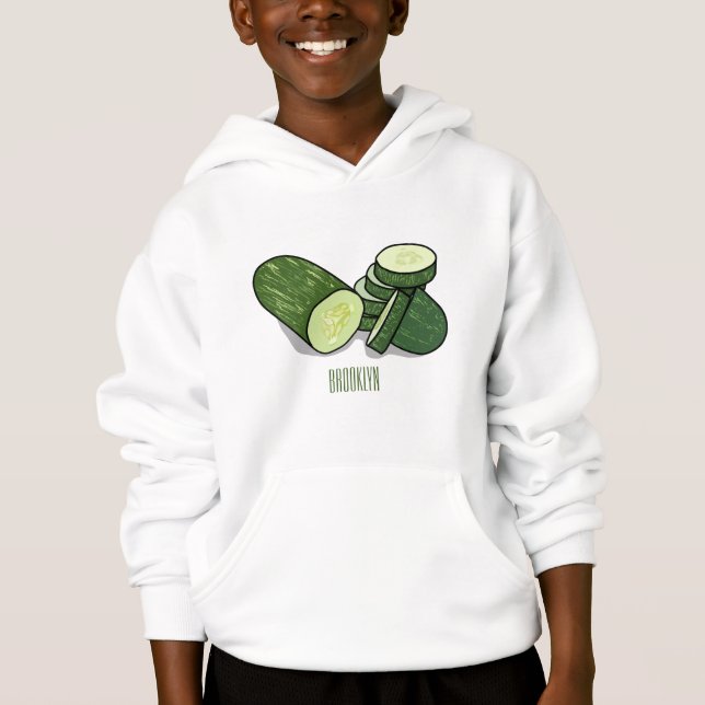 illustration av gurkens tecknad t shirt (Framsida)