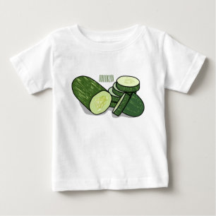 illustration av gurkens tecknad t shirt