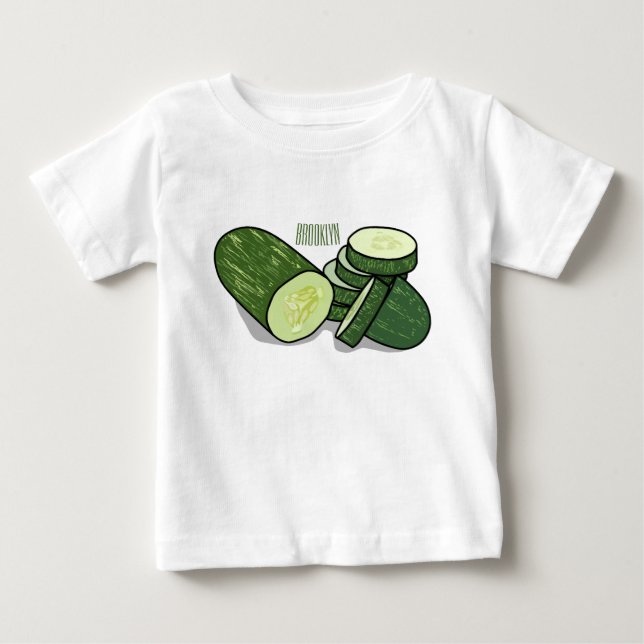 illustration av gurkens tecknad t shirt (Framsida)