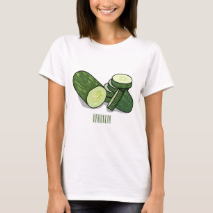 illustration av gurkens tecknad t shirt
